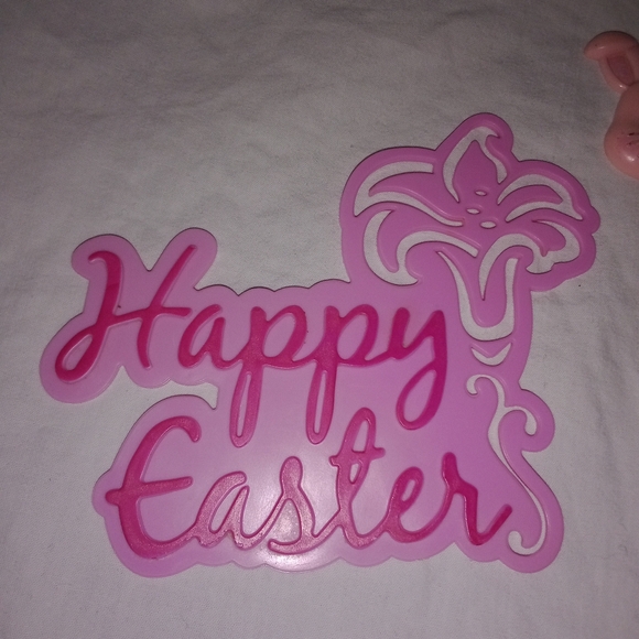 Vintage Easter Holiday Cake Cupcake Bunny Rabbit Toppers Happy Easter Cake Decor - Picture 5 of 6